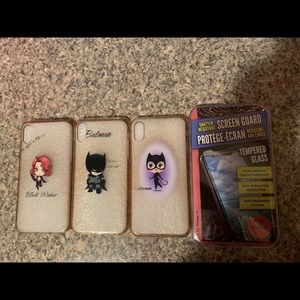 iPhone X cases and screen protector